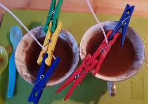 alte Teetassen mit Wachs befuellen und als Kerze weiterverwenden upcycling