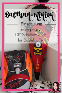 Batman Minion Schultüte selbst basteln DIY