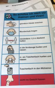 Besondere Hygienemassnahmen fuer Wiederoeffnung des Schulbetriebes NRW an einer Foerderschule