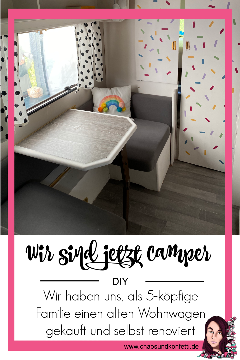 Wir sind jetzt Camper ... ein Wohnwagen Upcycling von ChaosundKonfetti.de